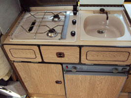 VW T25 Autohomes Kameo Sink and Cooker