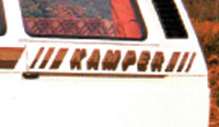 VW T25 Autohomes Kamper Side Logo