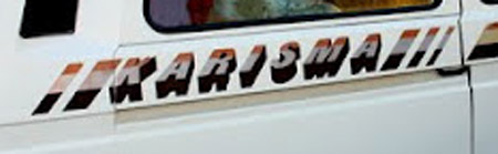 VW T25 Autohomes Karisma Side Logo